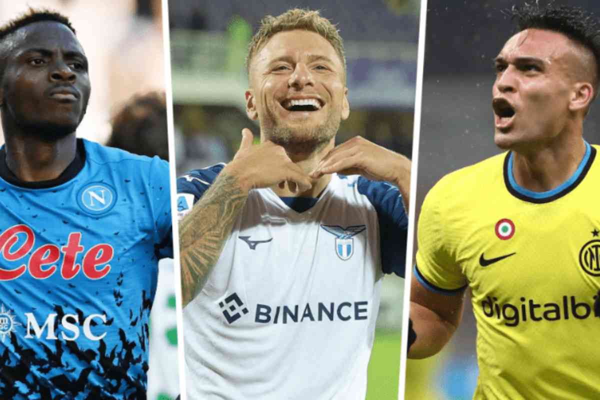 Victor Osimhen, Ciro Immobile e Lautaro Martinez