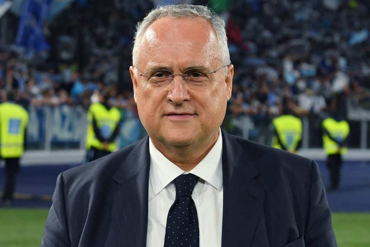 Claudio Lotito allo Stadio Olimpico