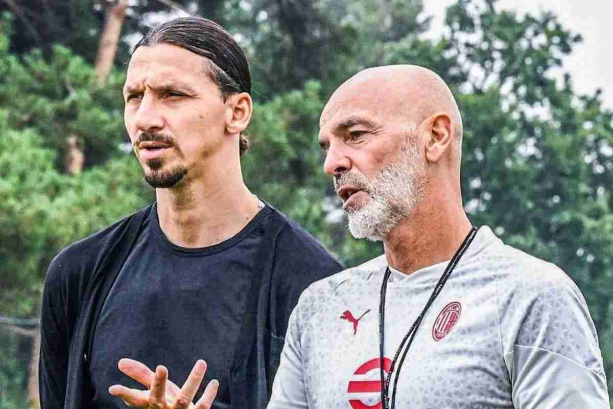 Stefano Pioli e Zlatan Ibrahimović