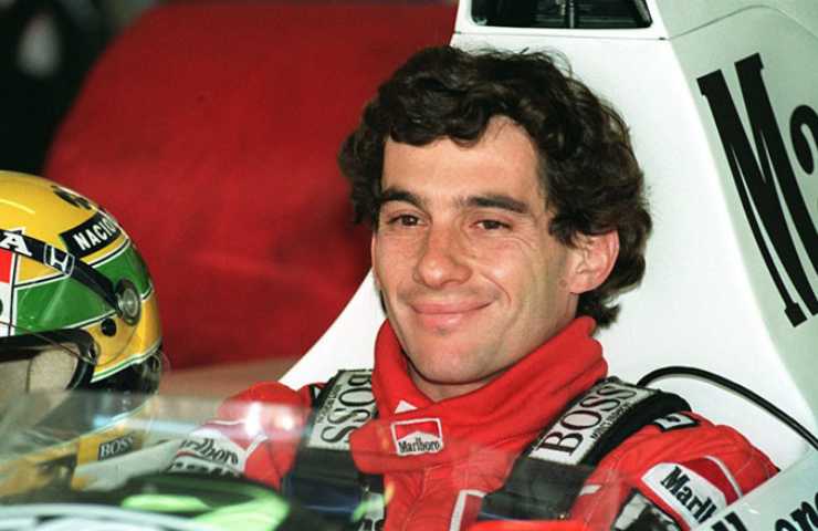 Ayrton Senna a bordo di una Formula 1