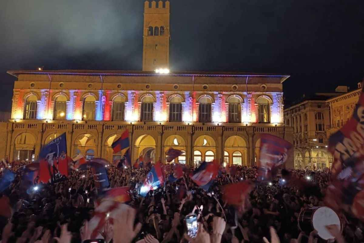 Festa del Bologna per la Champions League